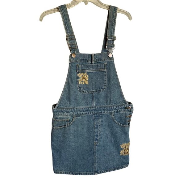 Forever 21 Overall Denim Mini Skirt Size 27 - Picture 1 of 8